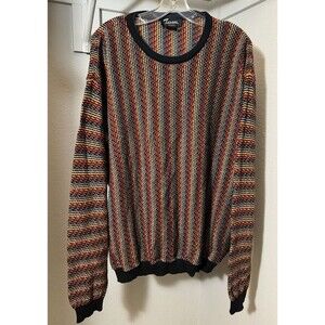 Vintage Tosani Sweater Mens XL Cosby Grandpa Core Rainbow Striped Biggie Canada